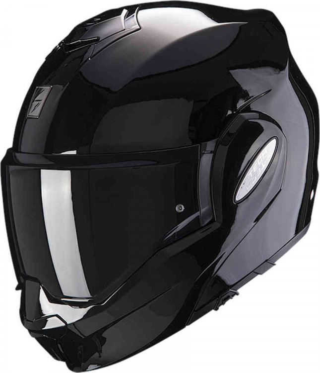 Мотошлем модуляр Scorpion Exo-Tech Evo Solid Черный