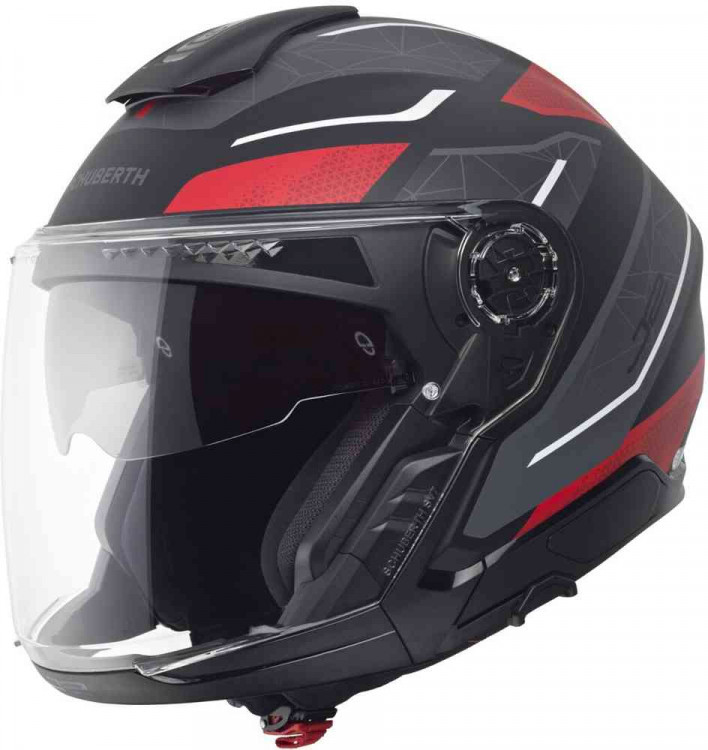 Мотошлем открытый Schuberth J2 Sigma Антрацитовый/Красный 4199003360