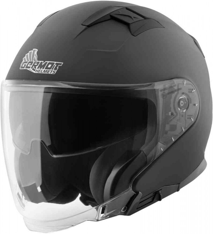 Мотошлем открытый Germot GM 670 Черный матовый GM00067010-XS