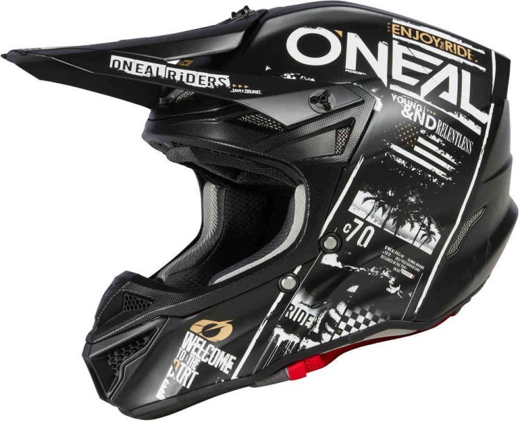 Мотошлем для мотокросса и эндуро Oneal 5Series Polyacrylite Attack