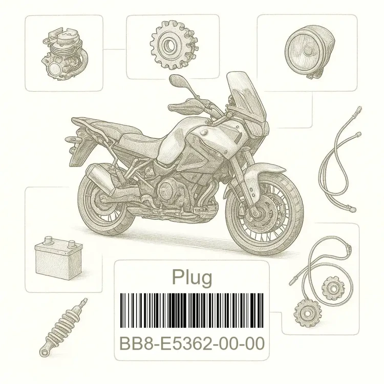 BB8-E5362-00-00 Plug, Oil Level, Yamaha Номер детали BB8-E5362-00-00, BB8E53620000, BB8-E5362-00, BB8E536200, BB8 E5362 00