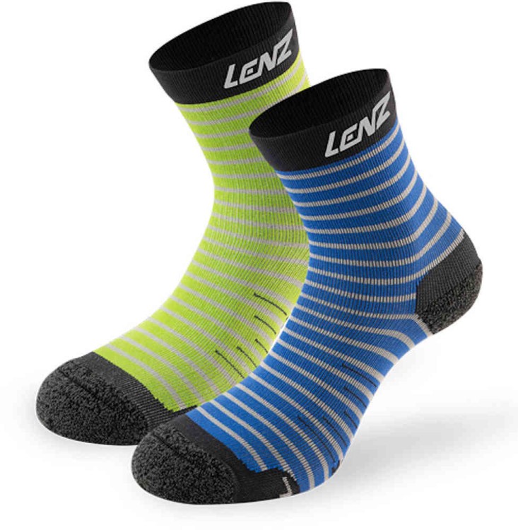 термобелье - носки детские Lenz 1.0 Outdoor Синий/Зеленый 128-14