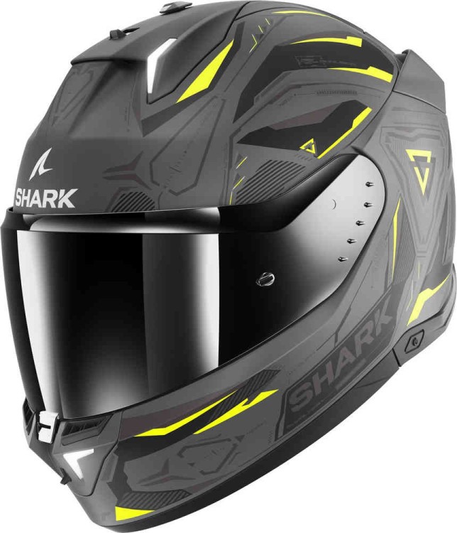 Мотошлем интеграл Shark Skwal i3 Linik Серый матовый/желтый HE0823E-AYK-M