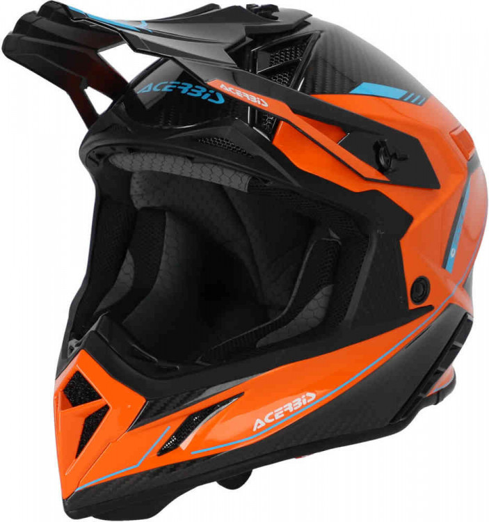 Мотошлем для мотокросса и эндуро Acerbis Steel Carbon 2023 Оранжевый/Черный 0025047.209.061