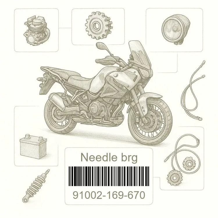 91002-169-670 Needle brg, Honda Номер детали 91002-169-670, 91002169670