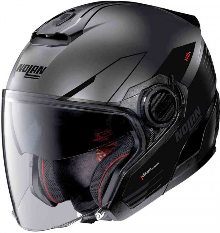 Мотошлем открытый Nolan N40-5 Zefiro 2023 N-Com Графитовый N4Z0009110291