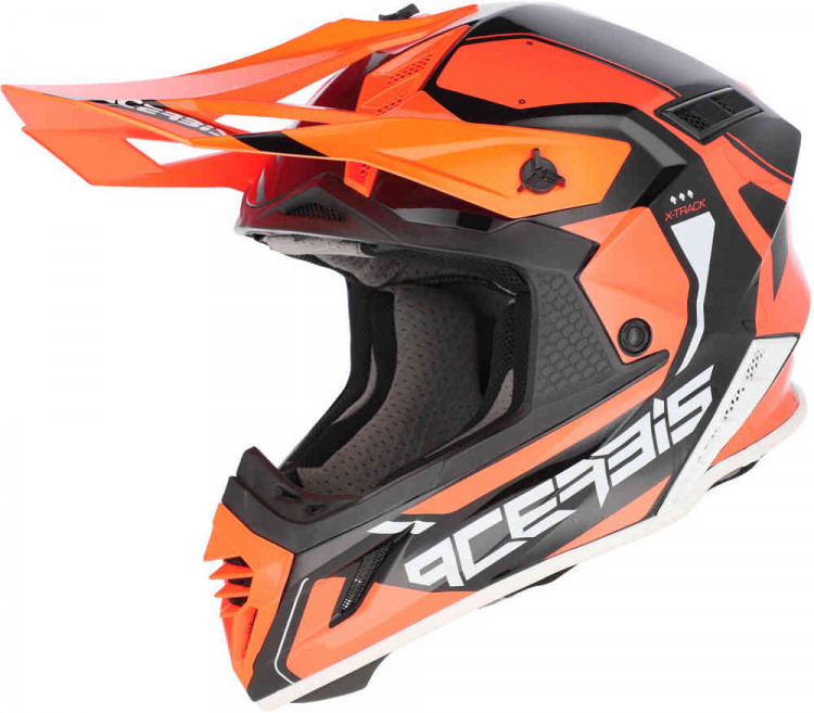 Мотошлем для мотокросса и эндуро Acerbis X-Track 2024 Оранжевый/Черный 0025032.209.064