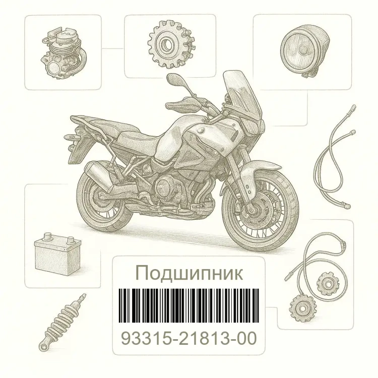 93315-21813-00 Подшипник, Yamaha Номер детали 93315-21813-00, 933152181300, 93315-21813, 9331521813, 93315 21813