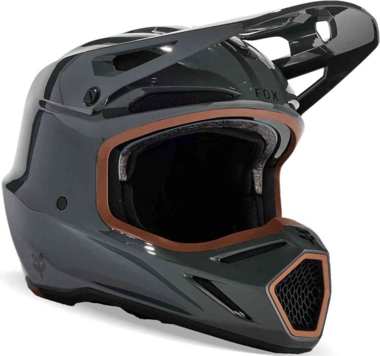 Мотошлем для мотокросса и эндуро FOX V3 RS Carbon Solid MIPS
