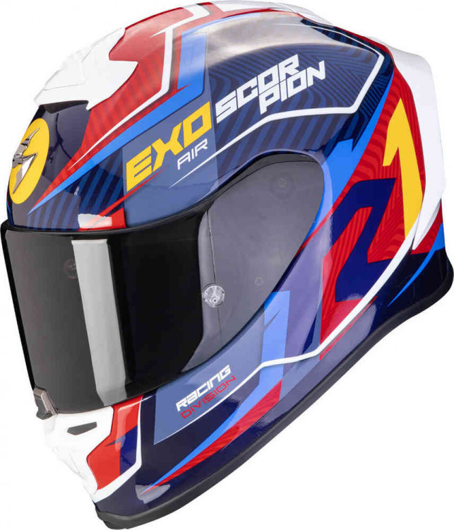 Мотошлем интеграл Scorpion EXO-R1 Evo Air Coup Синий/Красный 110-442-328-04