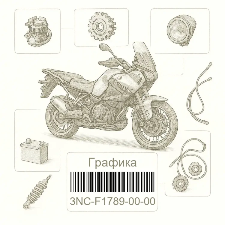 3NC-F1789-00-00 Графика, Yamaha Номер детали 3NC-F1789-00-00, 3NCF17890000, 3NC-F1789-00, 3NCF178900, 3NC F1789 00