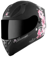 Мотошлем интеграл женский Bogotto H128 Fiori Черный/Розовый BGT-05-MH-082-112-L