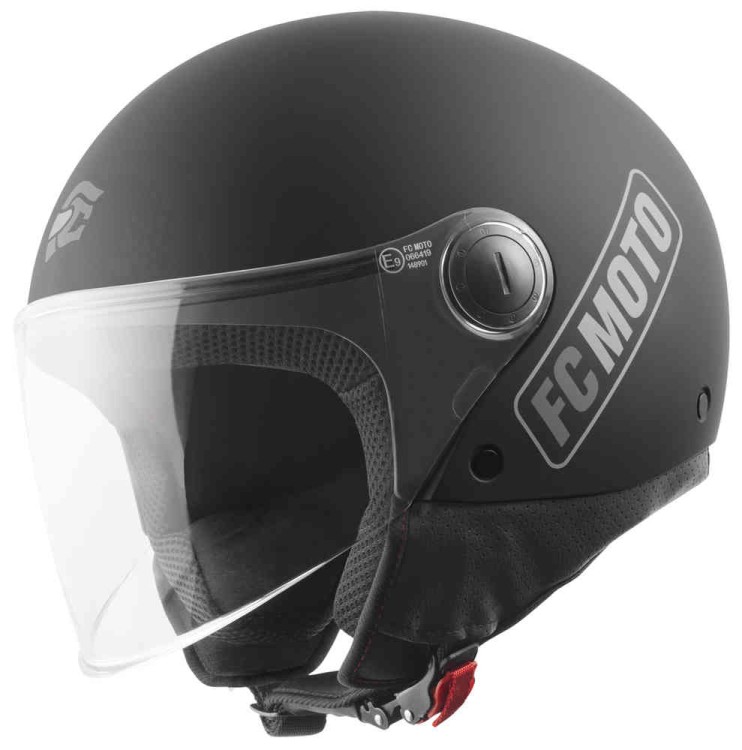 Мотошлем открытый FC-Moto Square-RS Черный матовый/Серый FCM-17-MH-009-15-S