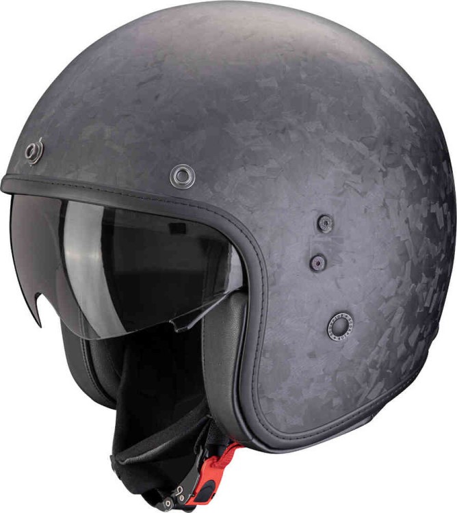 Мотошлем открытый Scorpion Belfast Evo Carbon Onyx Черный матовый 78-429-10-02