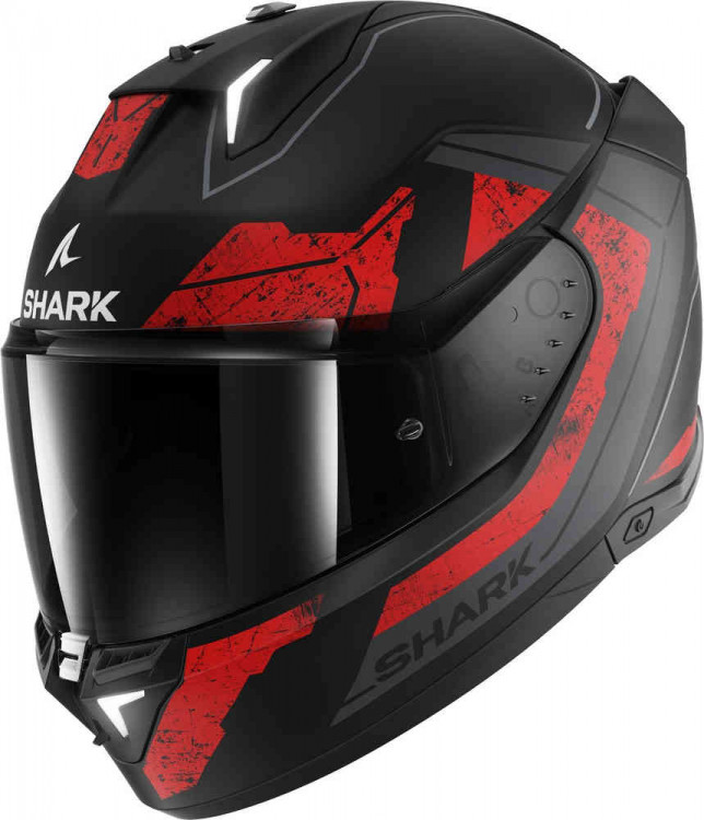 Мотошлем интеграл Shark Skwal i3 Rhad Черный матовый/Красный HE0821E-KUR-XS