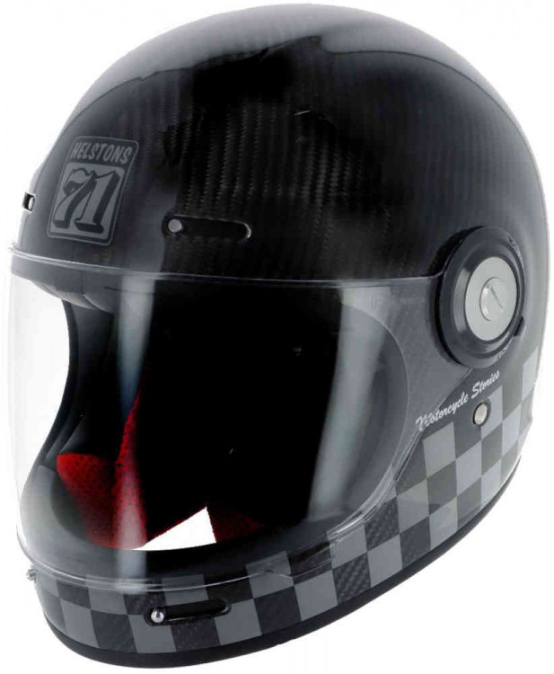 Мотошлем интеграл Helstons Course Full Face Carbon Черный/Белый 2023022-NBLA-XS