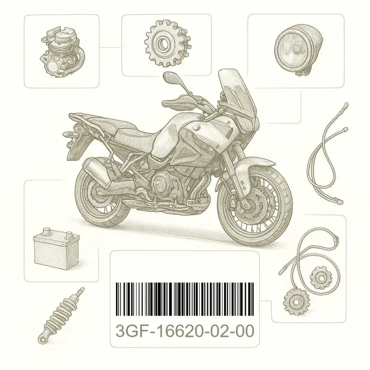 3GF-16620-02-00 , Yamaha Номер детали 3GF-16620-02-00, 3GF166200200, 3GF-16620-02, 3GF1662002, 3GF 16620 02