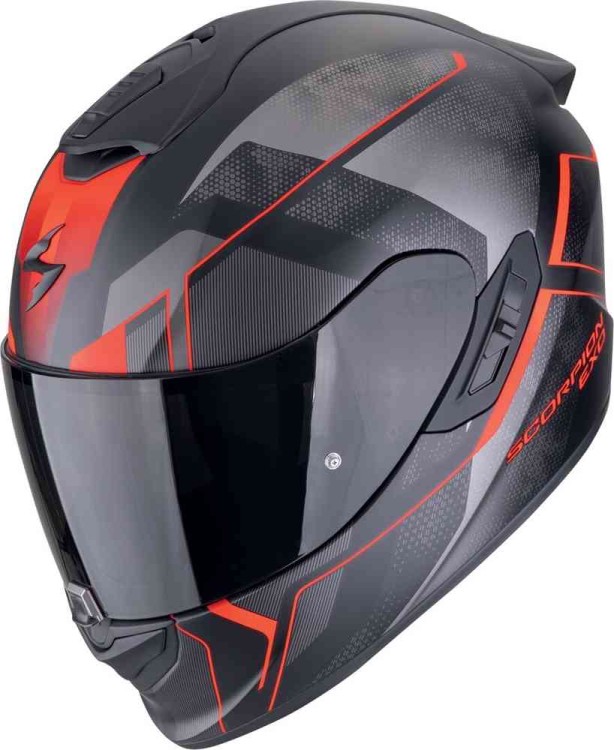 Мотошлем интеграл Scorpion EXO-1400 Evo II Air Intensio Черный матовый/Красный 140-486-24-02