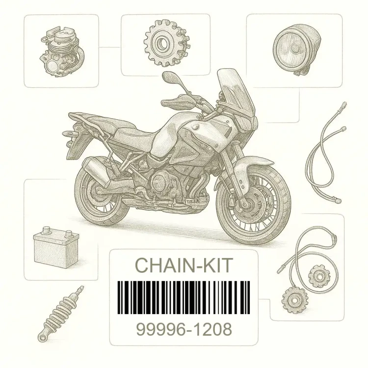 99996-1208 CHAIN-KIT, Kawasaki Номер детали 99996-1208, 999961208