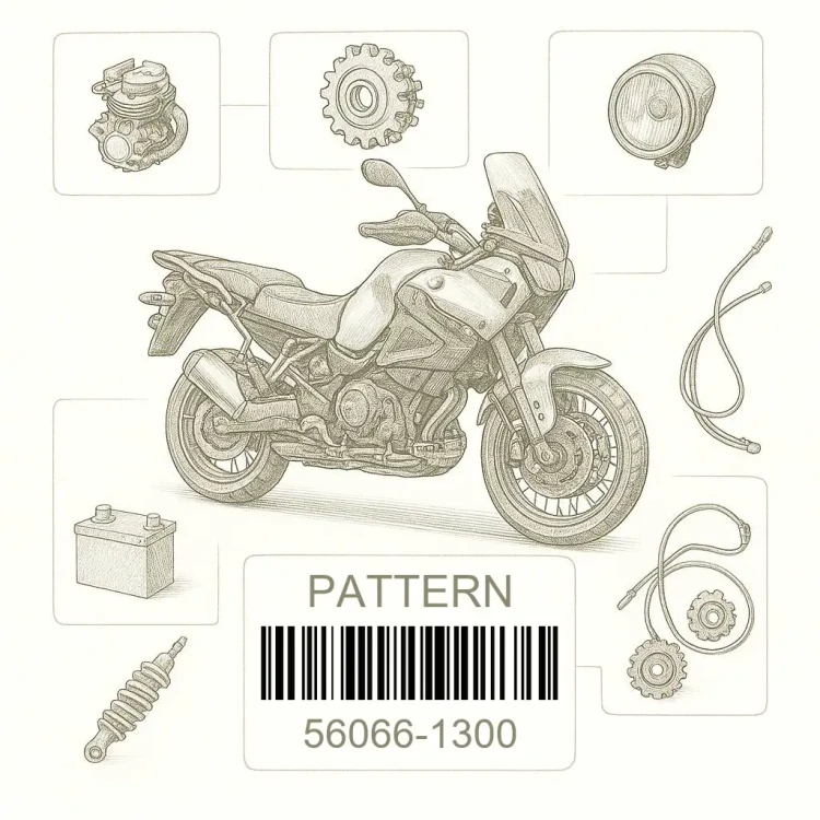 56066-1300 PATTERN,FUEL TANK,LWR, Kawasaki Номер детали 56066-1300, 560661300