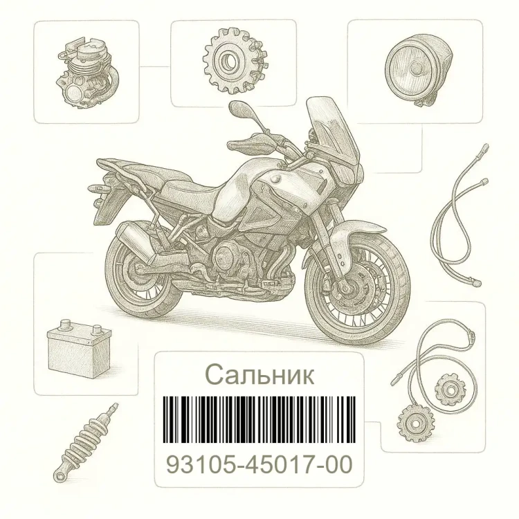 93105-45017-00 Сальник, Yamaha Номер детали 93105-45017-00, 931054501700, 93105-45017, 9310545017, 93105 45017