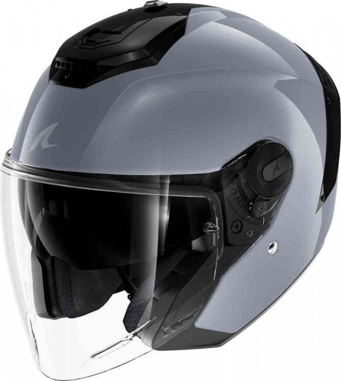 Мотошлем открытый Shark RS Jet Blank Серый/Черный HE8250E-S05-XS