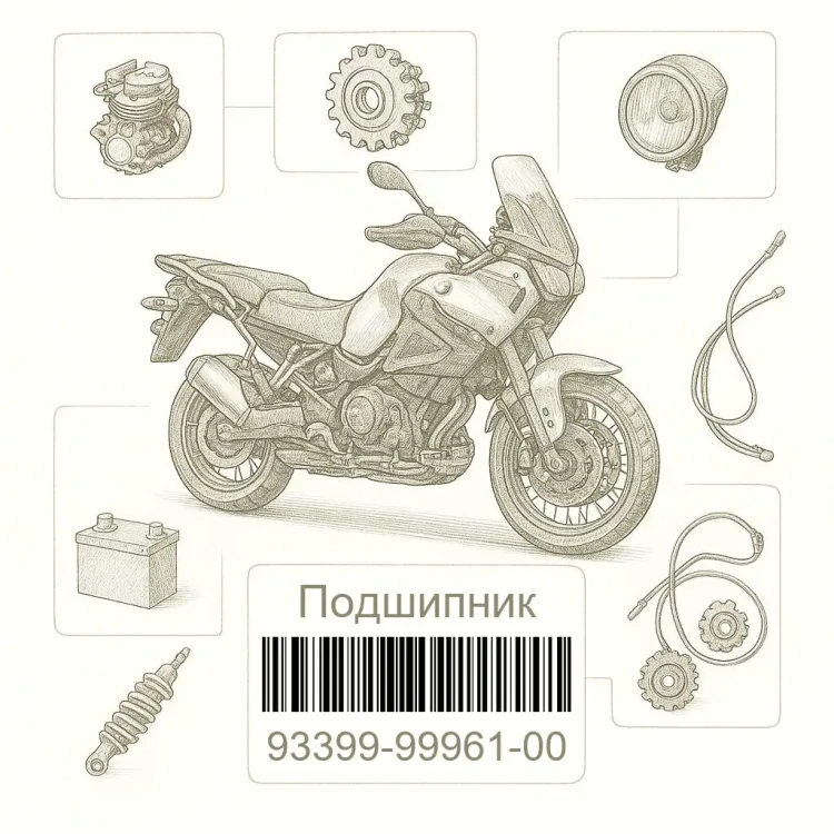 93399-99961-00 Подшипник, Yamaha Номер детали 93399-99961-00, 933999996100, 93399-99961, 9339999961, 93399 99961