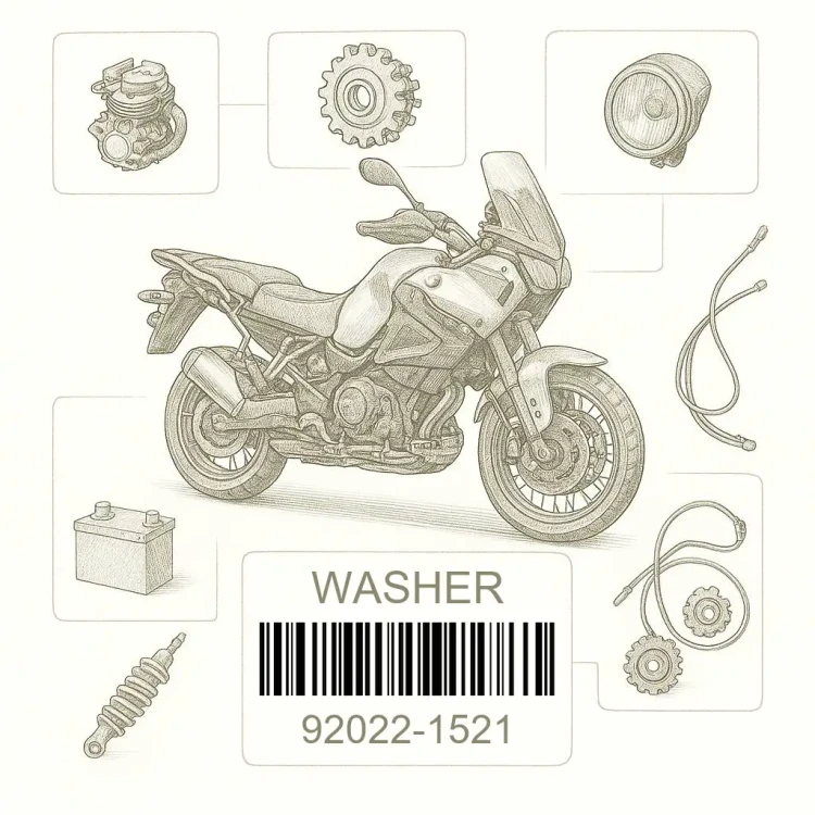 92022-1521 WASHER,NYLON,5.3X11.5, Kawasaki Номер детали 92022-1521, 920221521