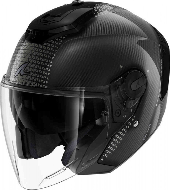 Мотошлем открытый Shark RS Jet Carbon Ikonik Черный HE8210E-DKU-L