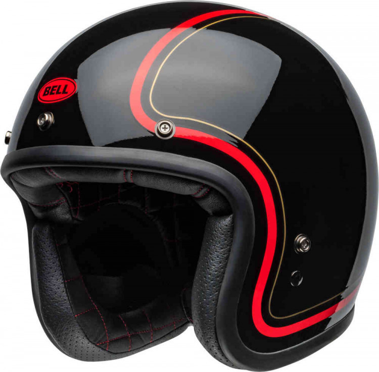 Мотошлем открытый Bell Custom 500 Chief Черный/Красный 8009203004
