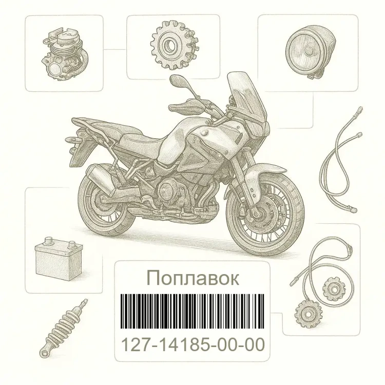 127-14185-00-00 Поплавок, Yamaha Номер детали 127-14185-00-00, 127141850000, 127-14185-00, 1271418500, 127 14185 00