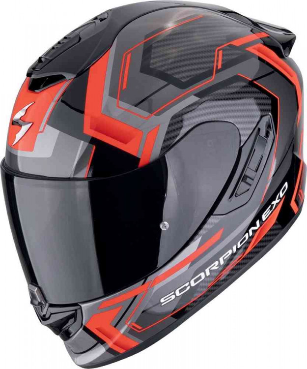 Мотошлем интеграл Scorpion EXO-1400 Evo II Air Linart Черный/Красный 140-489-24-02