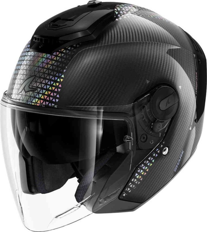 Мотошлем открытый Shark RS Jet Carbon Ikonik Черный/Серебристый HE8210E-DID-XS
