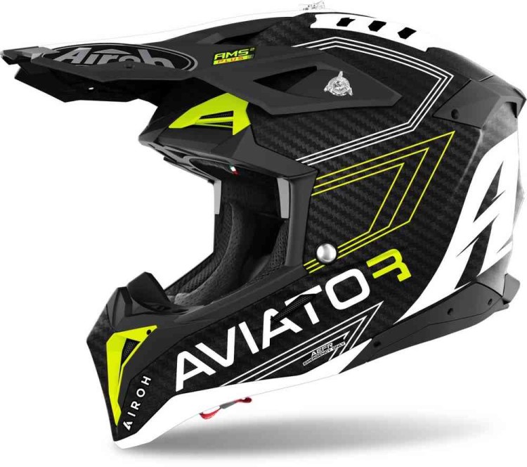 Мотошлем для мотокросса и эндуро Airoh Aviator 3 Primal 3K Carbon