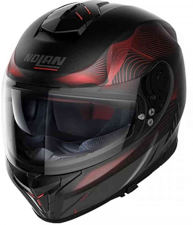 Мотошлем интеграл Nolan N80-8 Powerglide N-Com Черный/Пурпурный 2099900177804