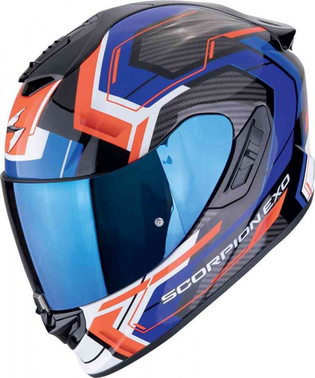 Мотошлем интеграл Scorpion EXO-1400 Evo II Air Linart Черный/Красный/Синий 140-489-296-02