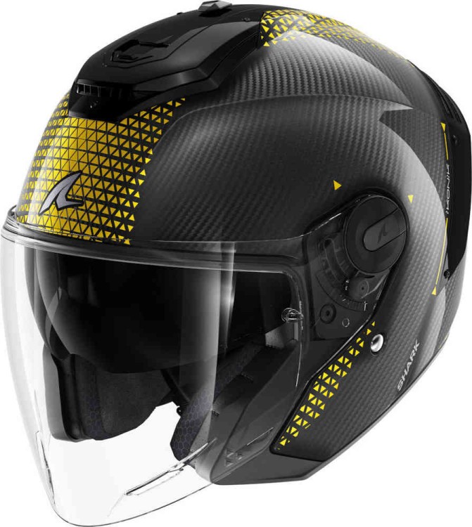 Мотошлем открытый Shark RS Jet Carbon Ikonik Черный/Золотистый HE8210E-DQU-S