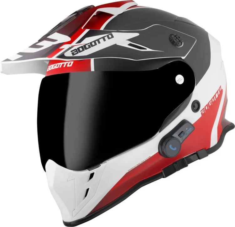 Мотошлем для мотокросса и эндуро Bogotto H331 BT Tour EVO Bluetooth