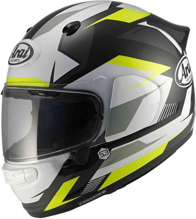 Мотошлем интеграл Arai Quantic Supra Желтый/Черный/Белый 8009602011