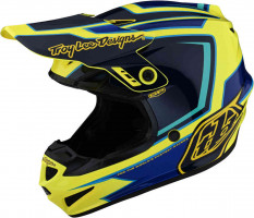 Мотошлем для мотокросса и эндуро Troy Lee Designs GP Ritn Синий/Желтый 103536024