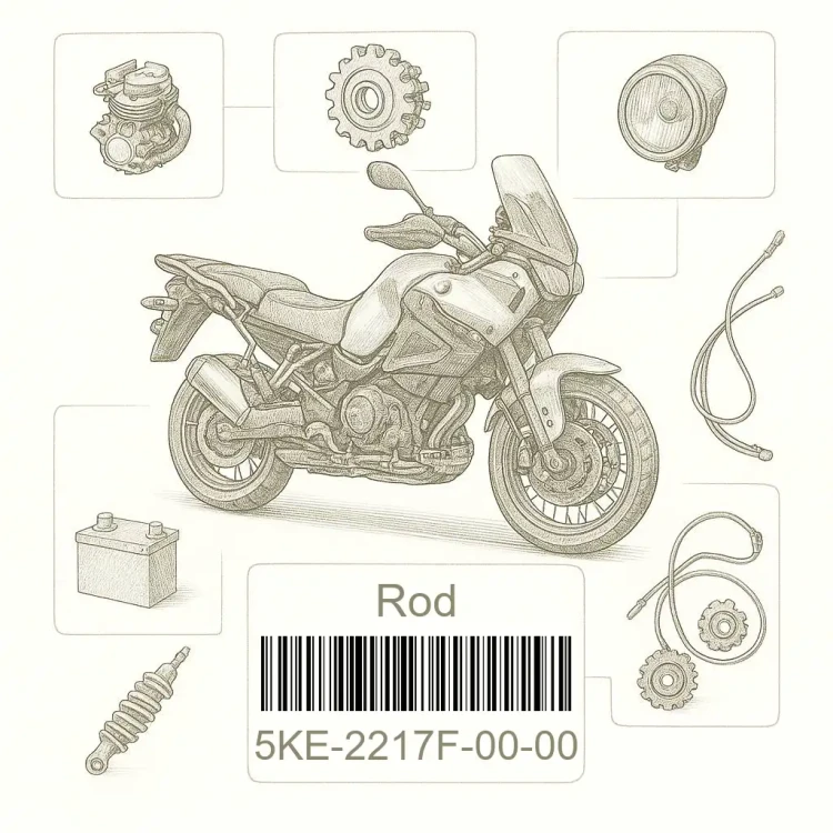 5KE-2217F-00-00 Rod, Connecting 1, Yamaha Номер детали 5KE-2217F-00-00, 5KE2217F0000, 5KE-2217F-00, 5KE2217F00, 5KE 2217F 00