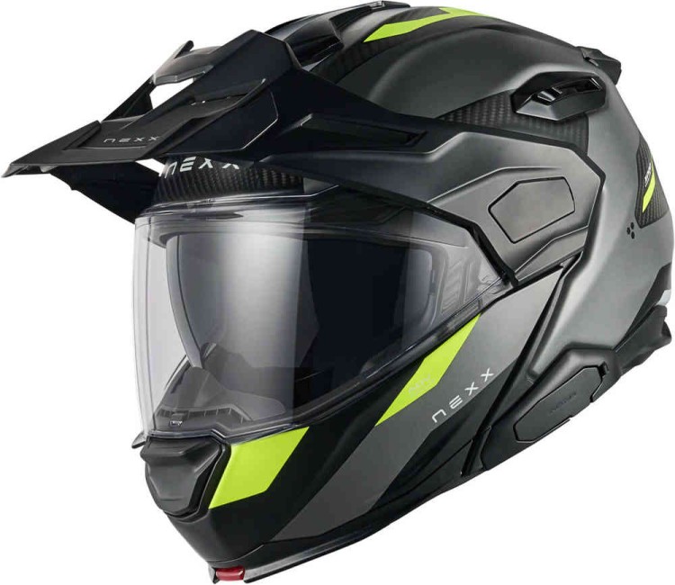 Мотошлем для мотокросса и эндуро Nexx X.Lifecountry Terra Carbon Серый матовый/неоново-желтый 01XLC234838690XS