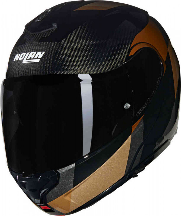 Мотошлем интеграл Nolan X-1005 Ultra Carbon Sportivo N-Com черный/охра U150008413459