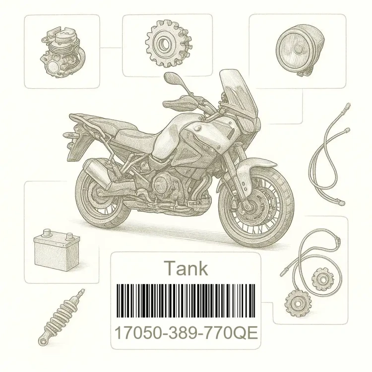 17050-389-770QE Tank, fuel *y31*, Honda Номер детали 17050-389-770QE, 17050389770QE