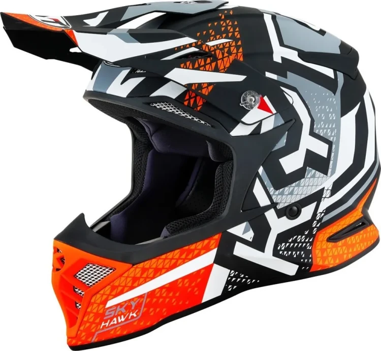 Мотошлем для мотокросса и эндуро KYT Skyhawk Hyperflow