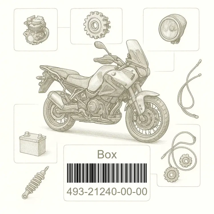 493-21240-00-00 Box, Air Cleaner, Yamaha Номер детали 493-21240-00-00, 493212400000, 493-21240-00, 4932124000, 493 21240 00