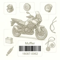 18087-0062 Muffler, Kawasaki Номер детали 18087-0062, 180870062
