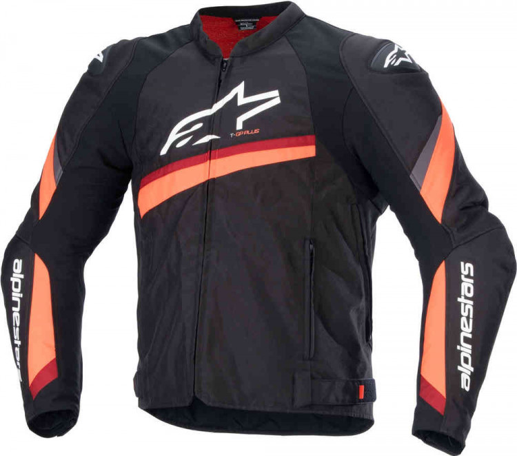 Мотокуртка текстильная мужская Alpinestars T-GP Plus R V4 Черный/неоново-красный 3300524-1030-S