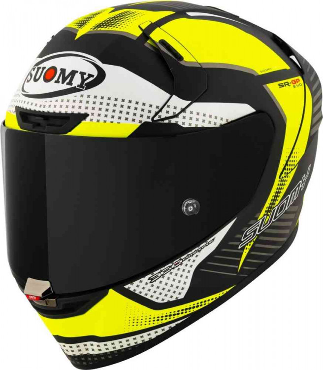 Мотошлем интеграл Suomy SR-GP Evo Airspeed Желтый/Белый K6S20023.2