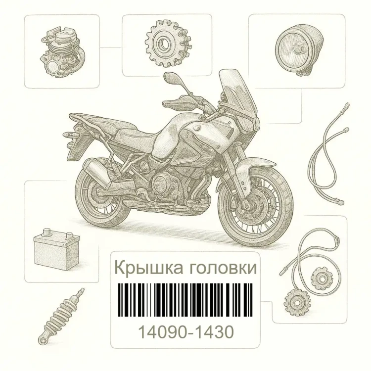 14090-1430 Крышка головки, Kawasaki Номер детали 14090-1430, 140901430